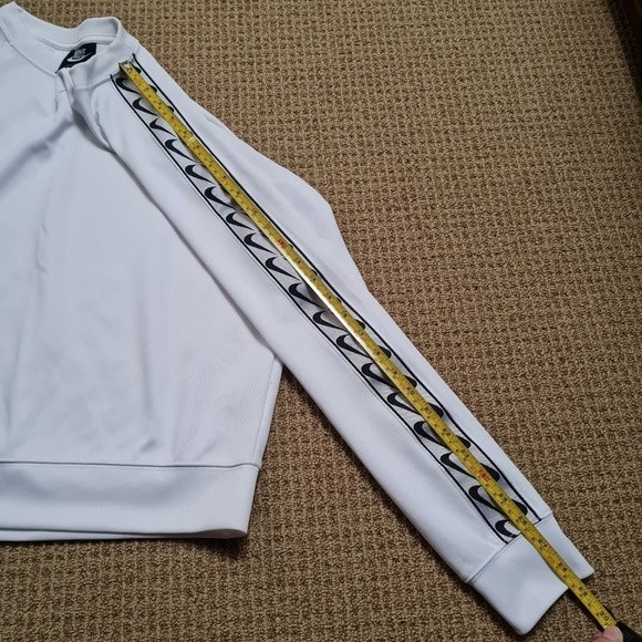 Nike Swoosh NSW Pullover Sweatshirt Crew Silver Logo Tape Silver S Rare Find - Picture 11 of 12